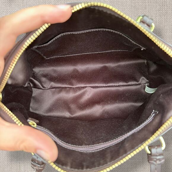 Coach Mini Bennet Crossbody Satchel Purse – Dark Brown Leather Handbag - Picture 4 of 4